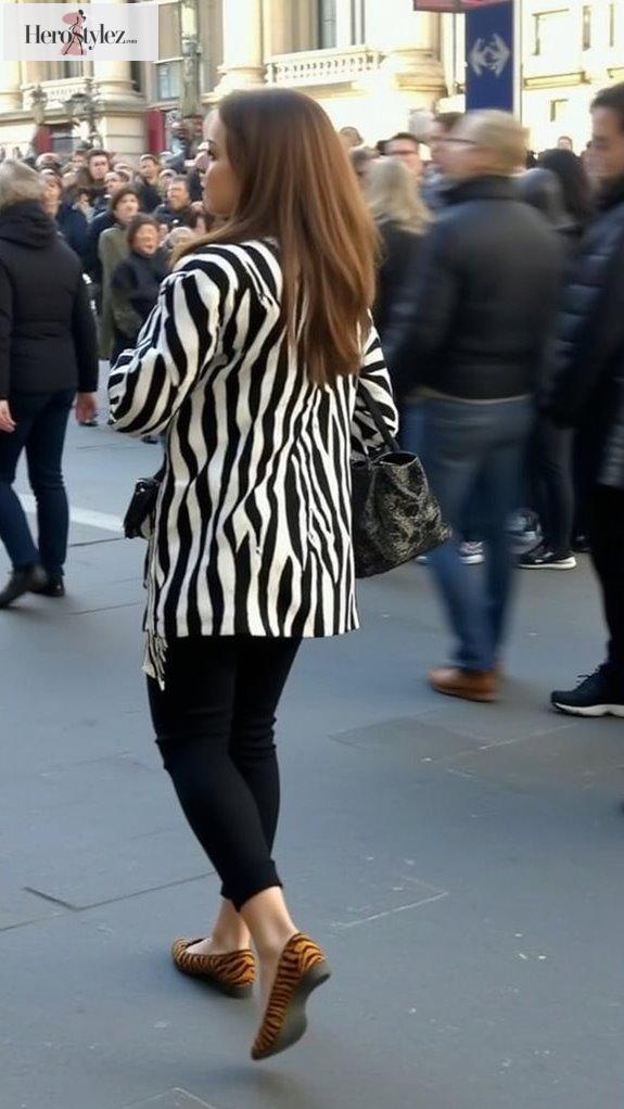 bold animal print outerwear