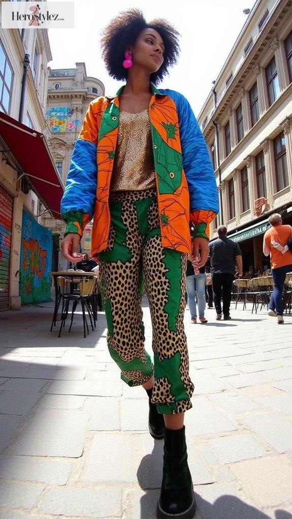 bold colors and textures