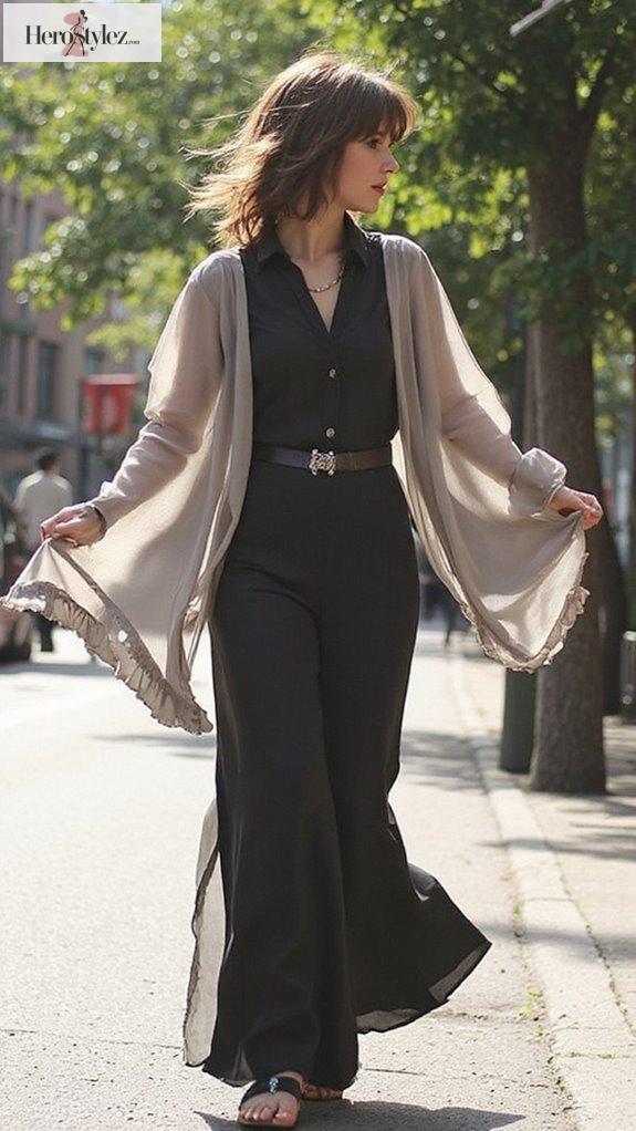 chic tailored boho combinations