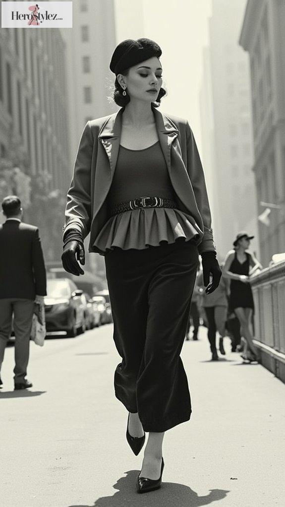 dramatic vintage fashion statement