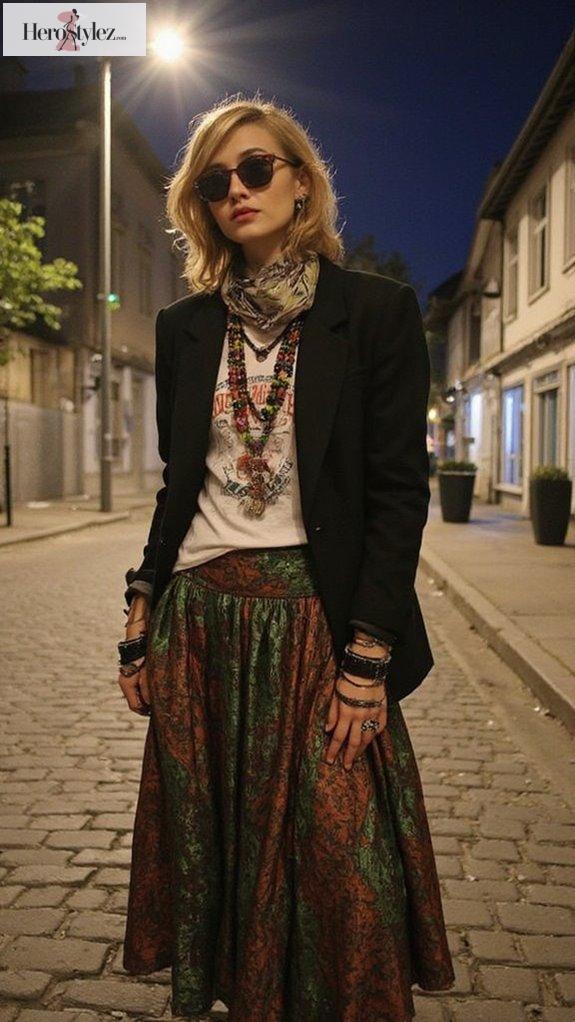 eclectic layering bold colors