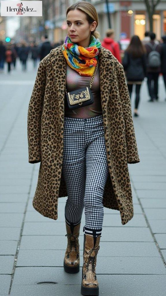 mixing prints and textures