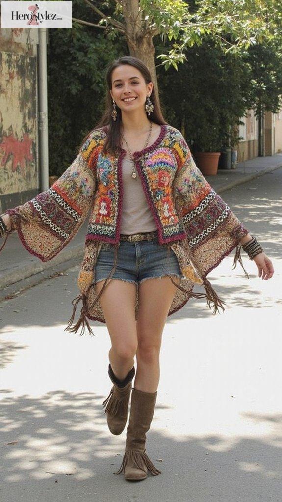 vibrant eclectic fashion textures