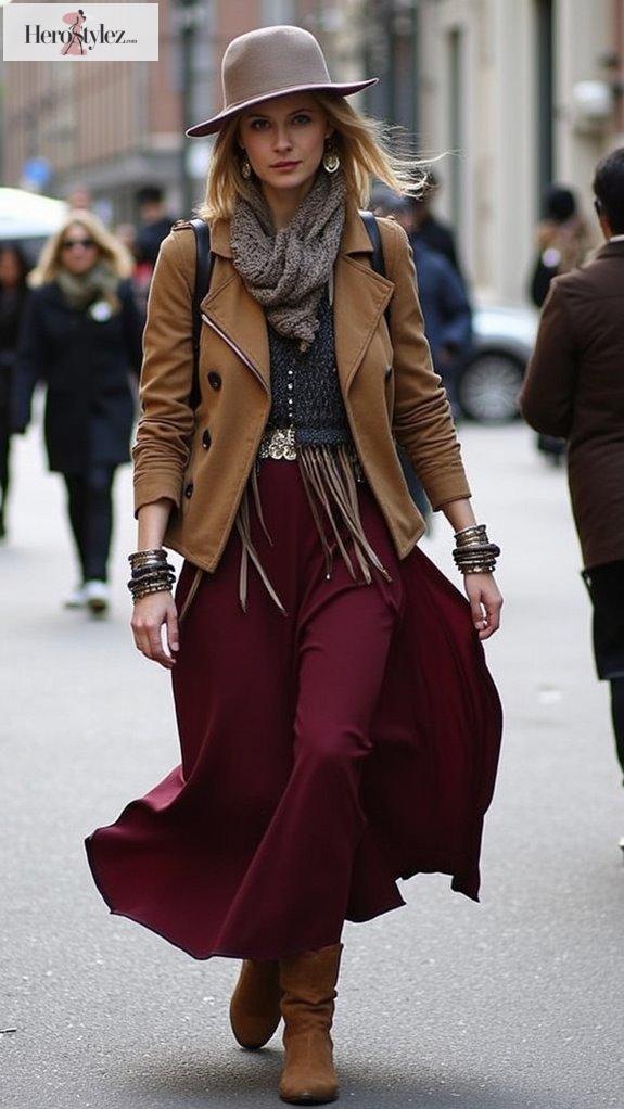boho chic street style