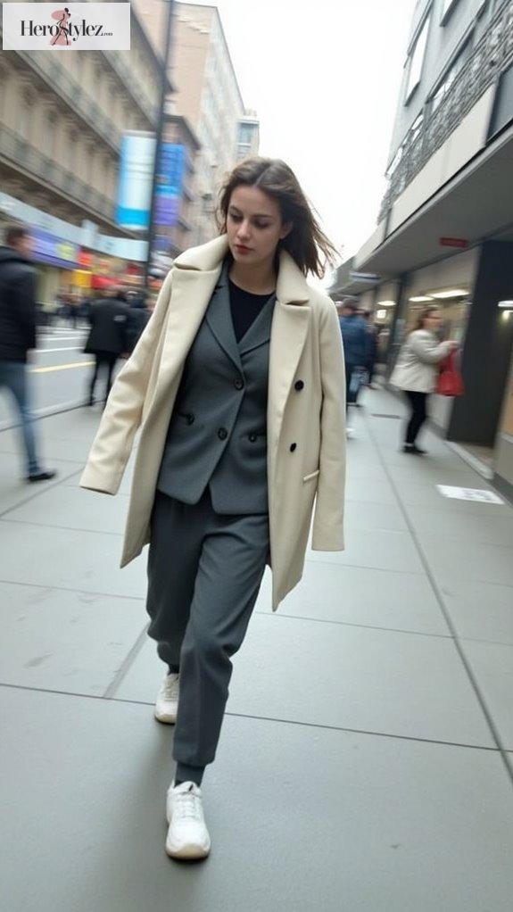 chic joggers meet tailoring