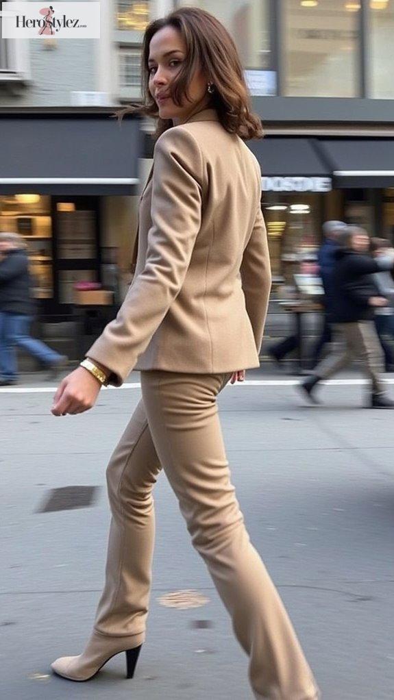 chic joggers tailored blazer