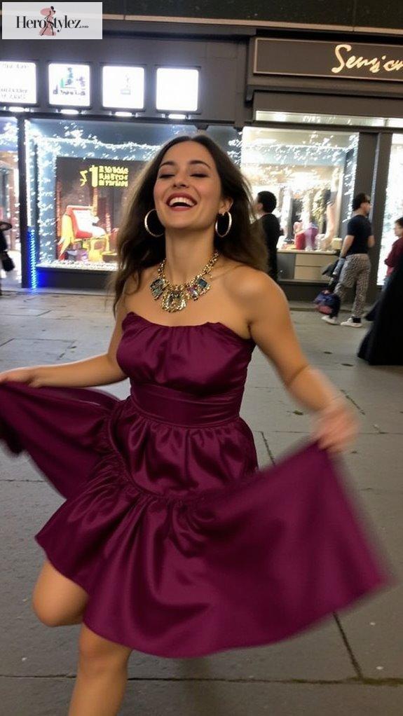 chic satin mini dress