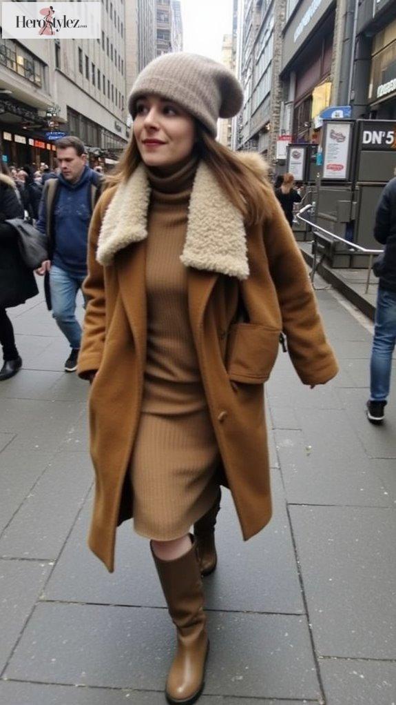 chic urban winter layering