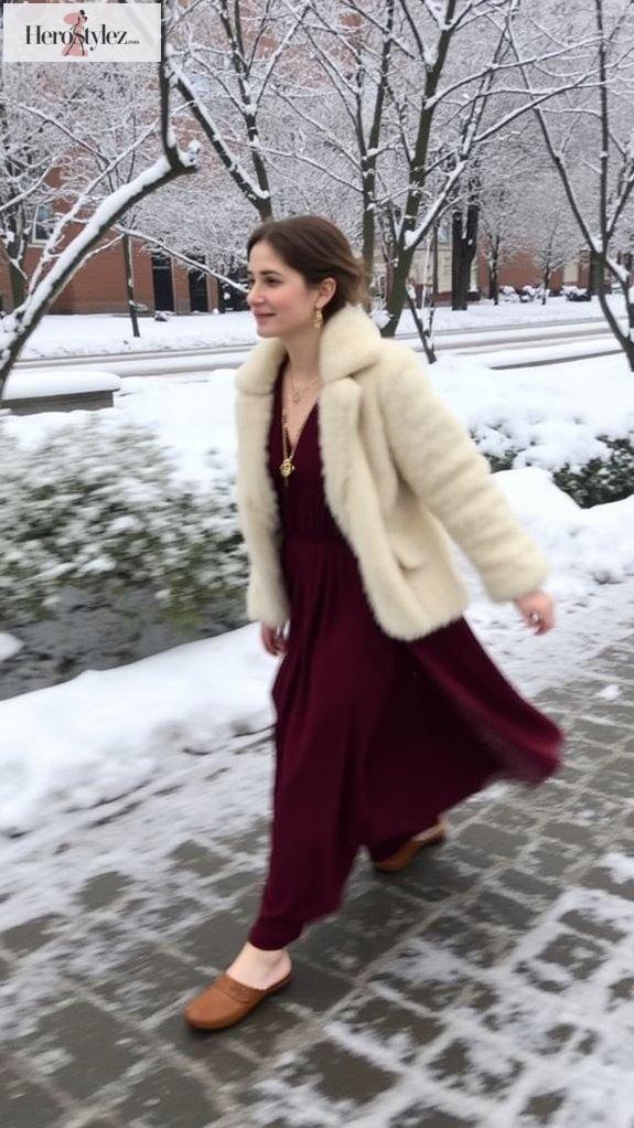 chic winter fashion ensemble