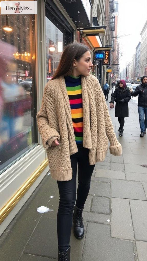 chunky knit sweater trends