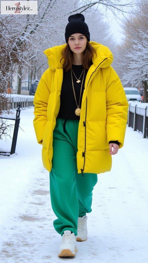 colorful textured winter outfits