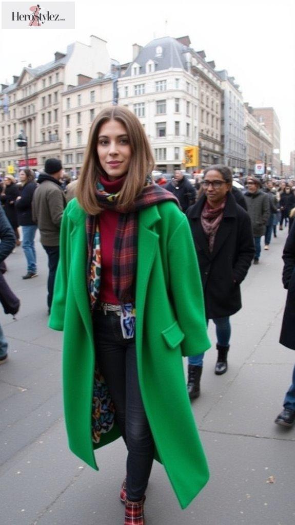 colorful winter scarf coats