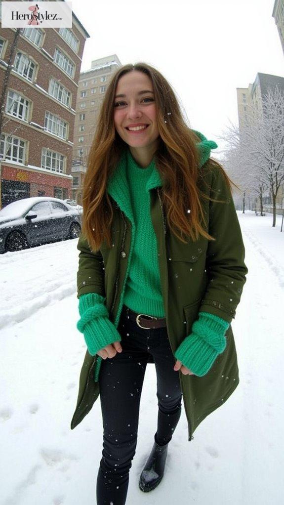 cozy knit cardigan layering