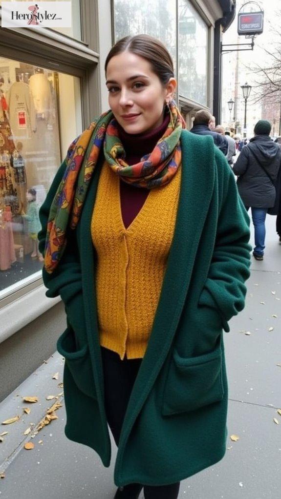 cozy layered winter combinations