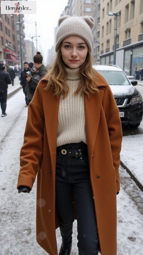 cozy oversized alpaca coat