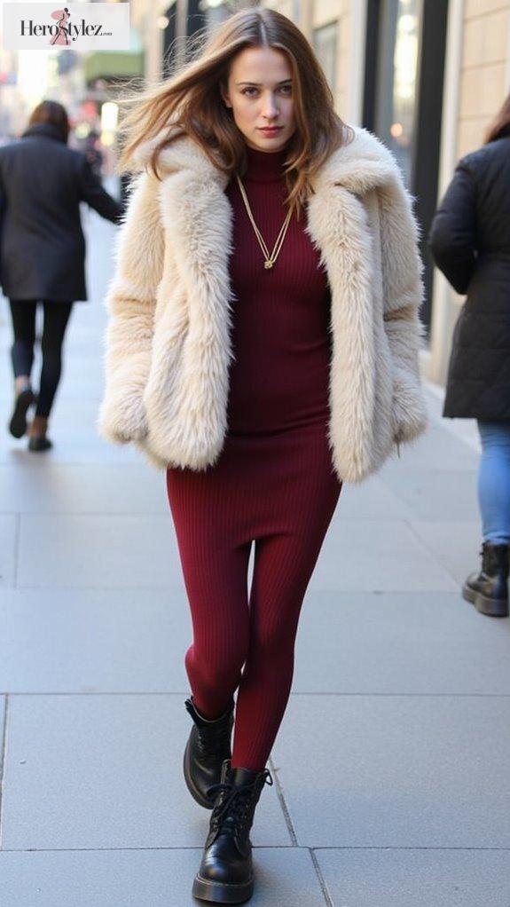 cozy ribbed glam outfit