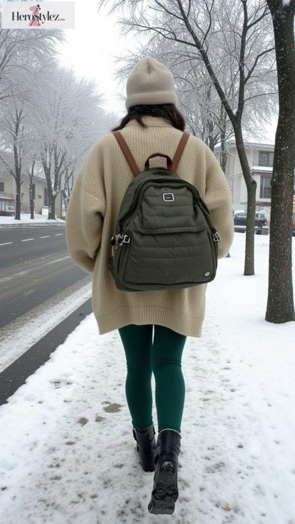 cozy sustainable fleece leggings