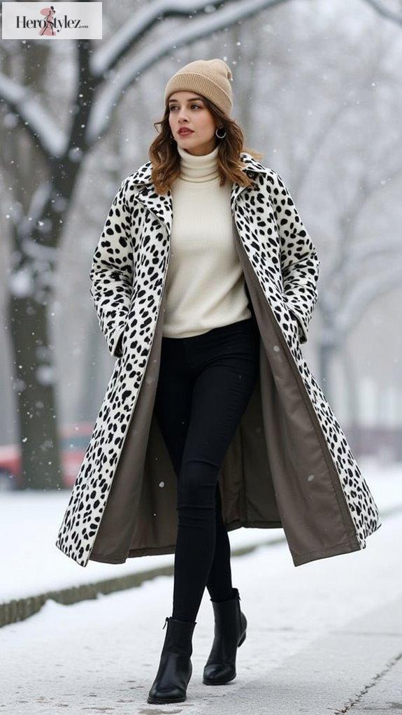 dalmatian print winter styling