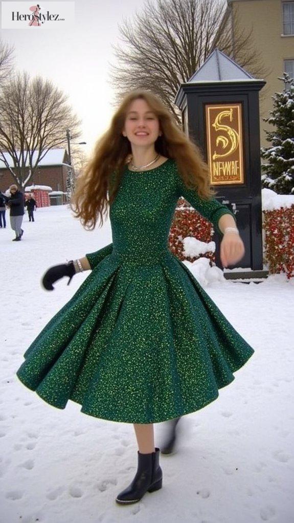 dazzling glitter knit dress