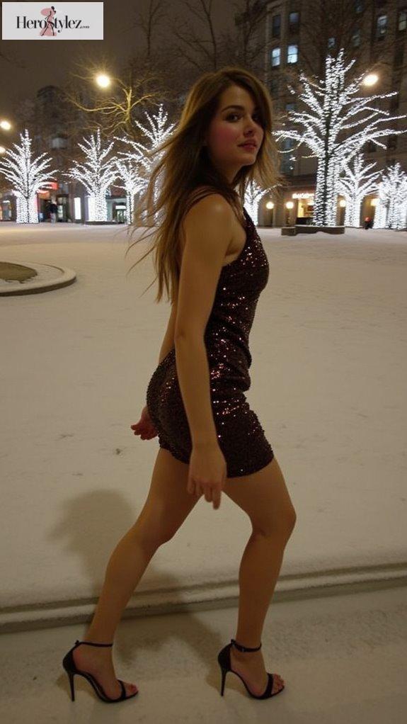 dazzling one shoulder mini dress