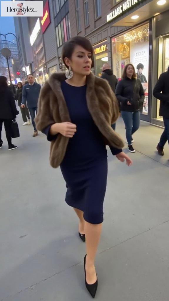 navy dress bold accessories