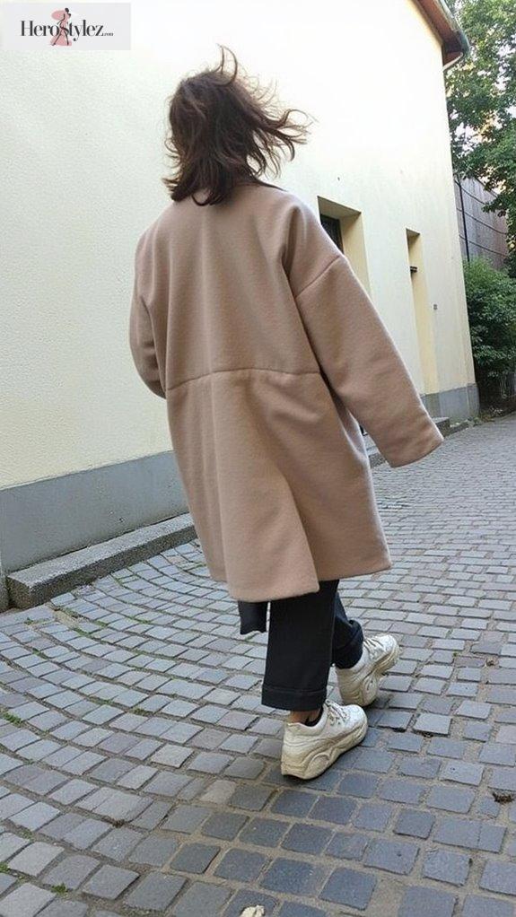 oversized coats chic trousers