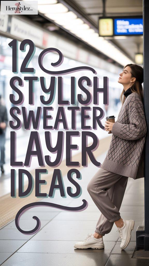 12 Oversized Diamond Knit Sweater Outfit Ideas 2026