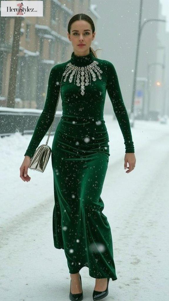 sophisticated high neck gown