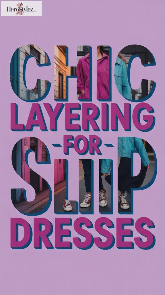 stylish retro slip dress layering