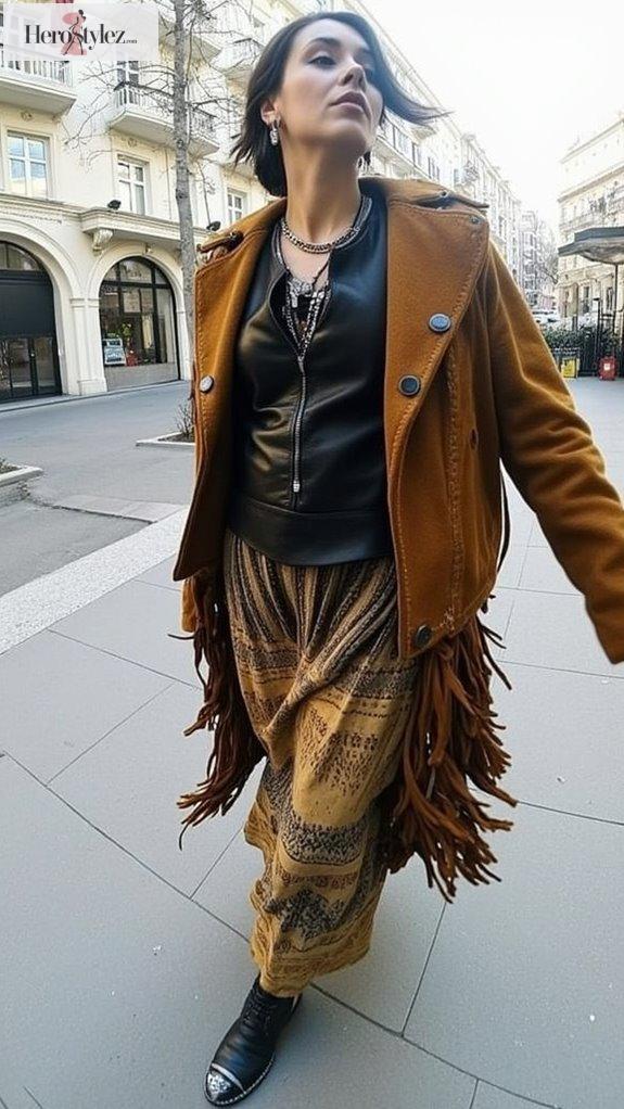 stylish suede and leather