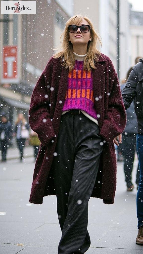 stylish winter layering knits