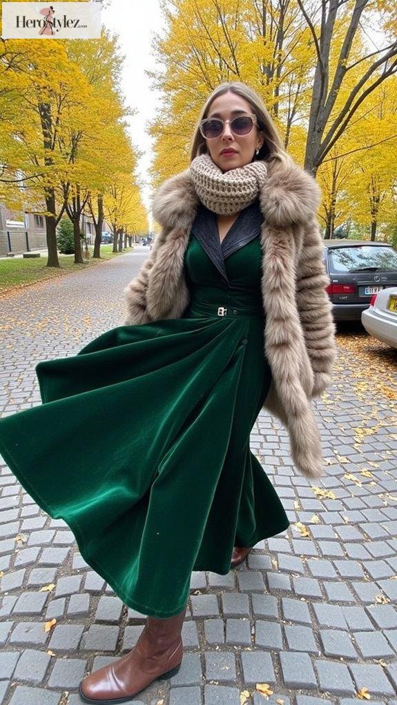 velvet maxi dress styling