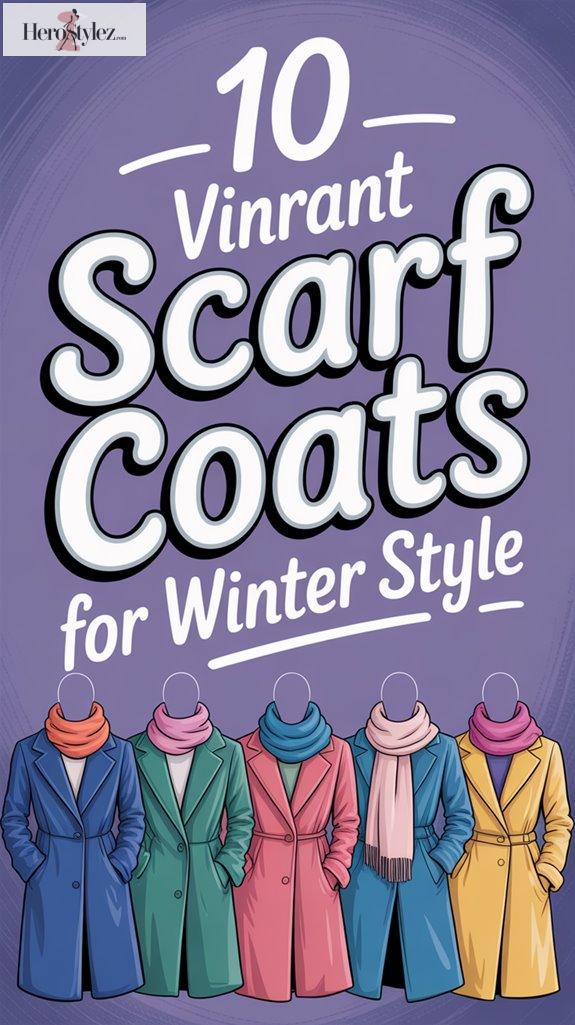 Colorful Built-In Scarf Coats: 10 Modern Styles Winter