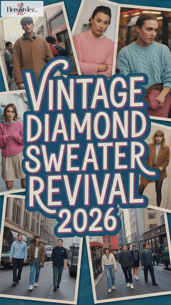 Diamond Sweaters Are 2026’s Vintage Revival