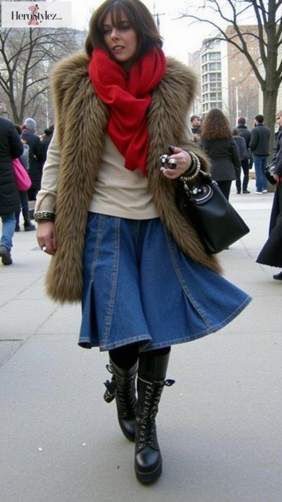 winter style denim elegance